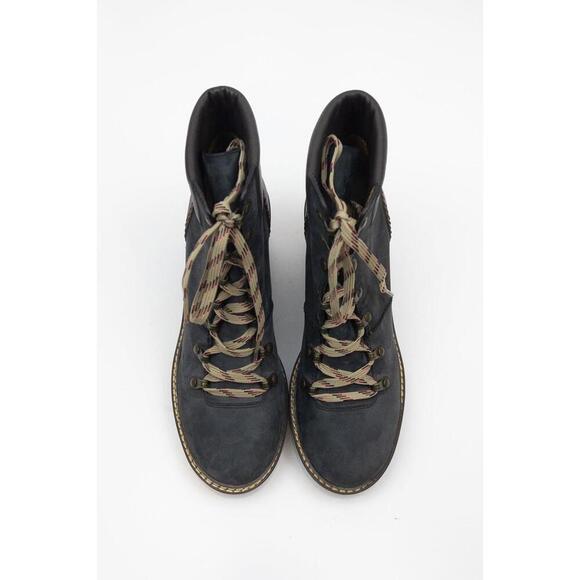 See By Chloe Navy And Brown Wedge Suede Boot - Picture 5 of 6